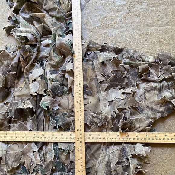 Realtree Underbrush Camo Suit Mens Size Small Hunting Hooded Jacket With Mask - Picture 7 of 12